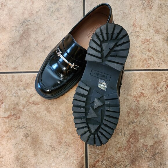 Penny Platorms - Lightly Worn Genuine Leather Loafers - Picture 5 of 6